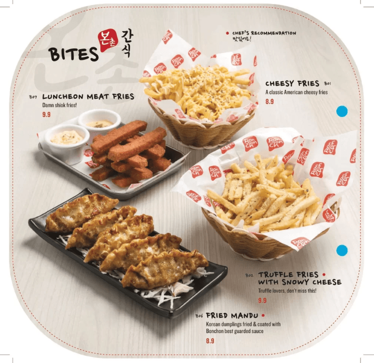 BONCHON BITES MENU