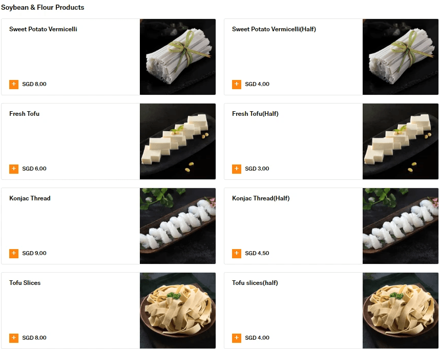 HAIDILAO SOYBEAN & FLOUR PRODUCTS Menu