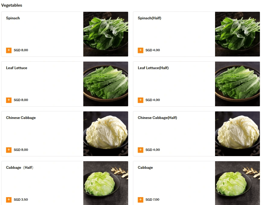 HAIDILAO VEGETABLEs