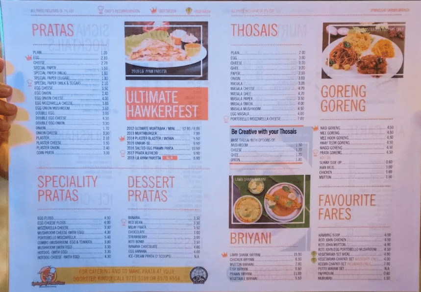 Heavenly Wang Menu Prices