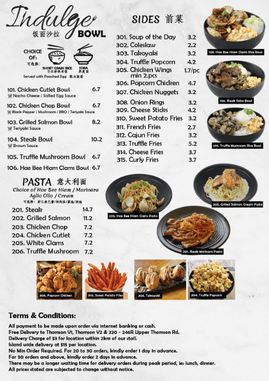 Indulge Menu & Price Singapore (Updated 2024)