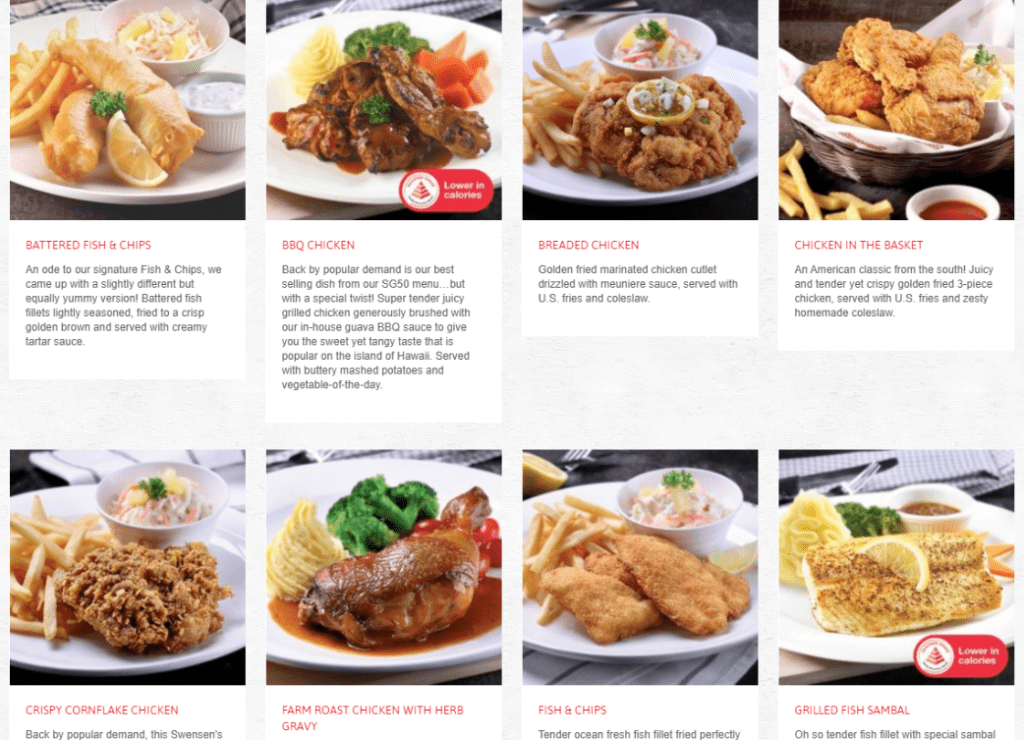 Swensens Tea Menu