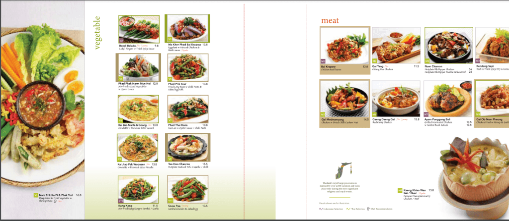 Bali Thai Vegetables Menu Price