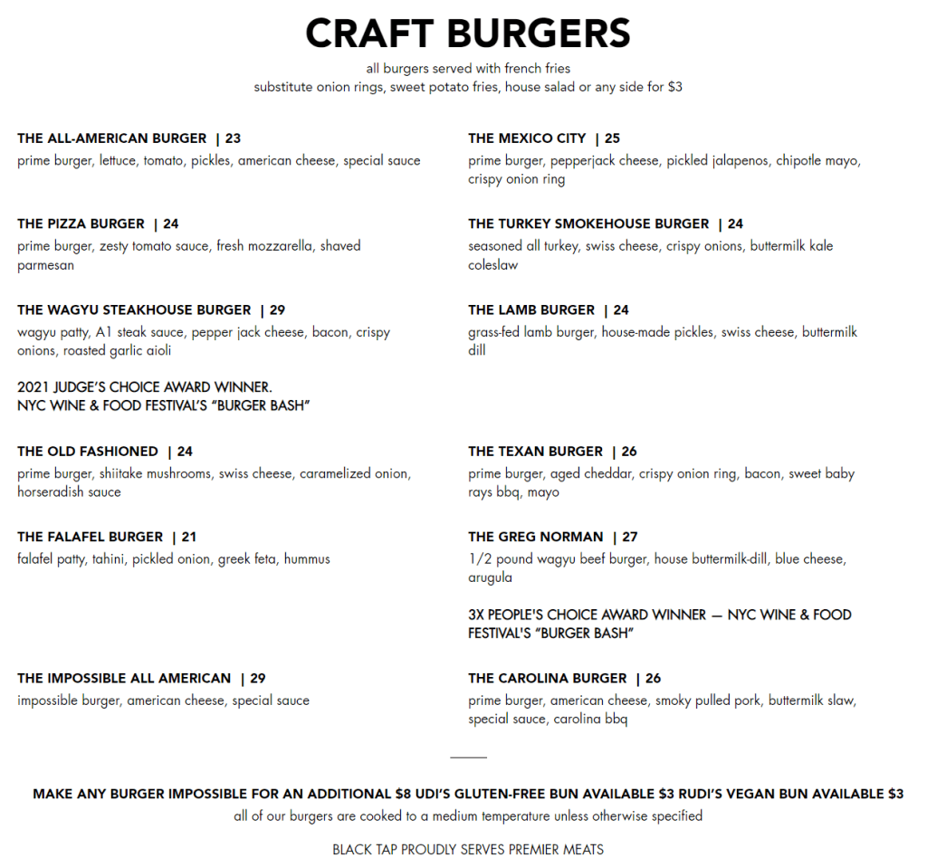 Black Tap Craft Burgers