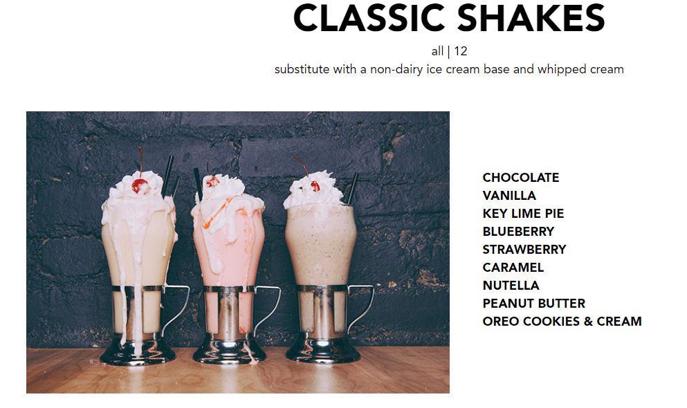 Black Tap Classic Shakes