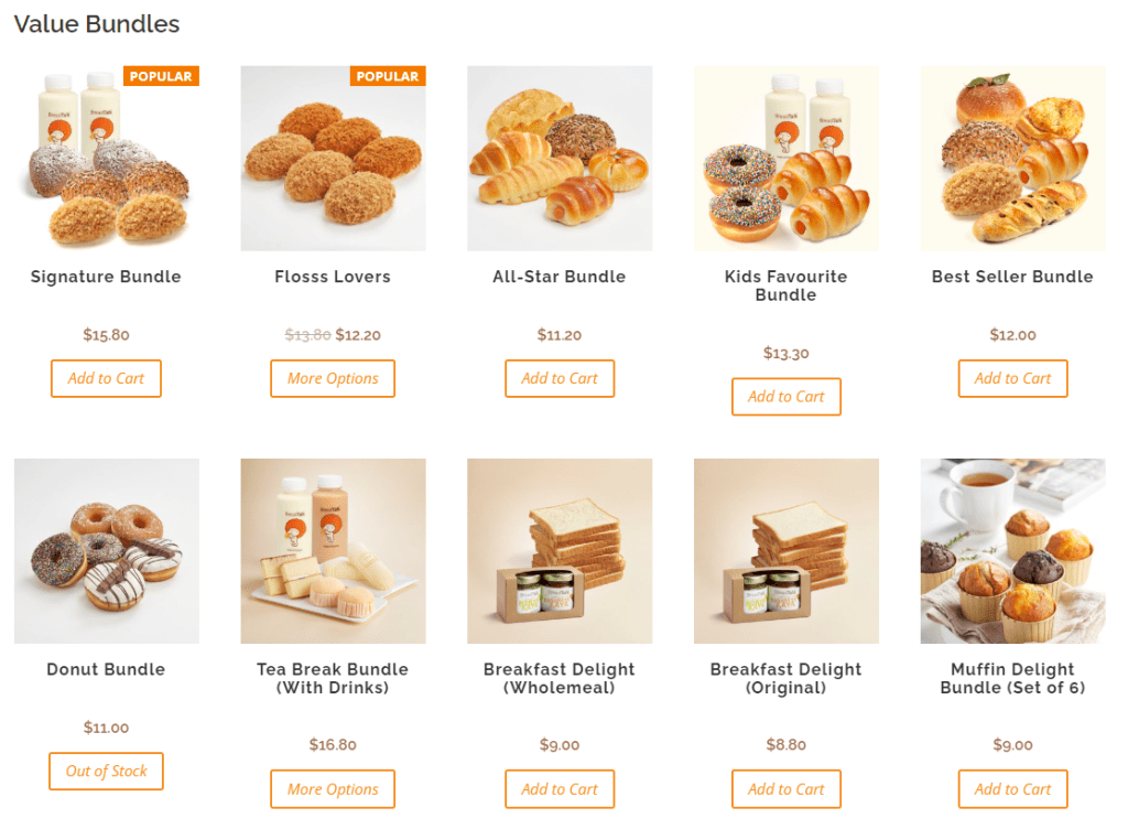 BreadTalk Singapore Value Bundles