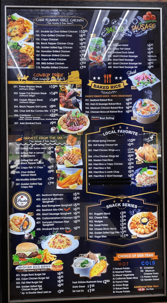 Char Grill Bar Menu Price