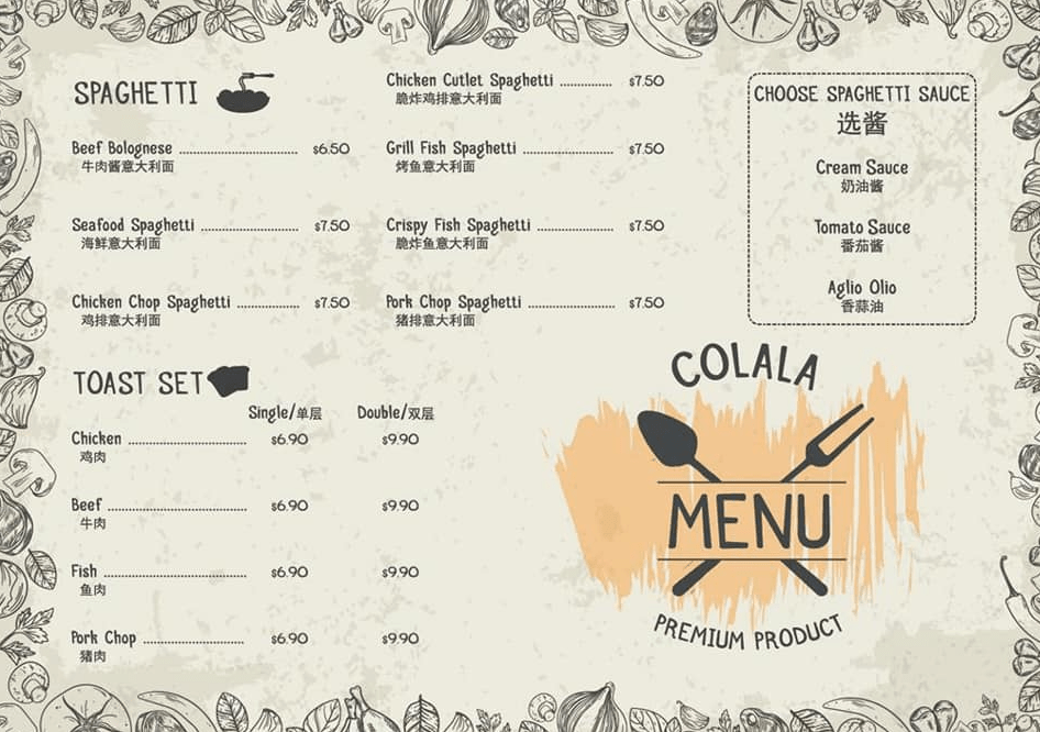 Colala Western Food Price