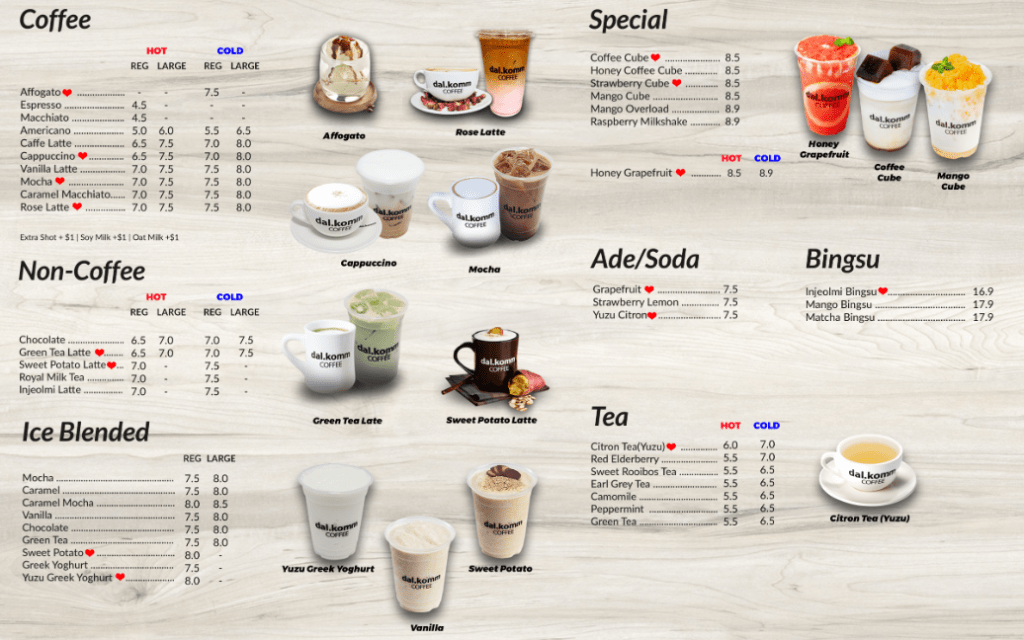 Dal.komm Coffee Prices