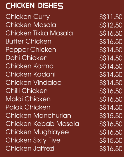 Khansama Tandoori Chicken Dishes