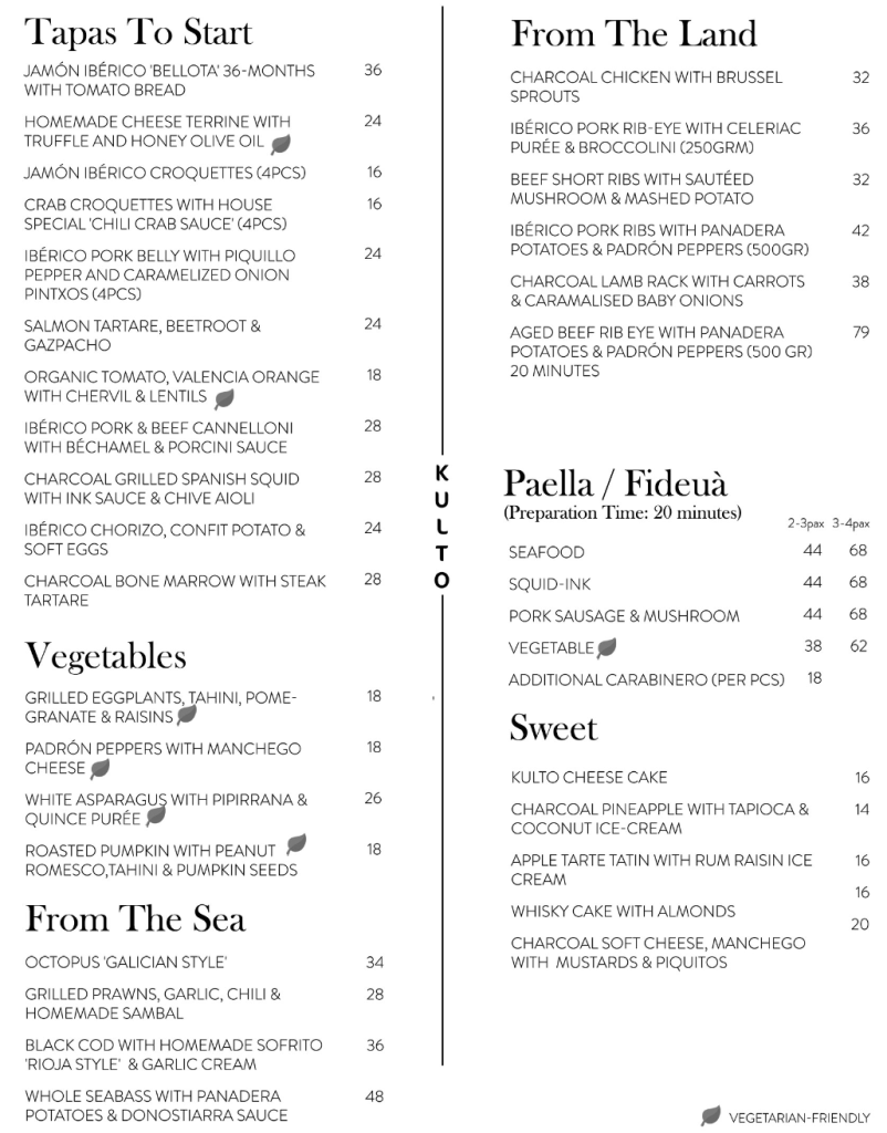 Kulto Menu