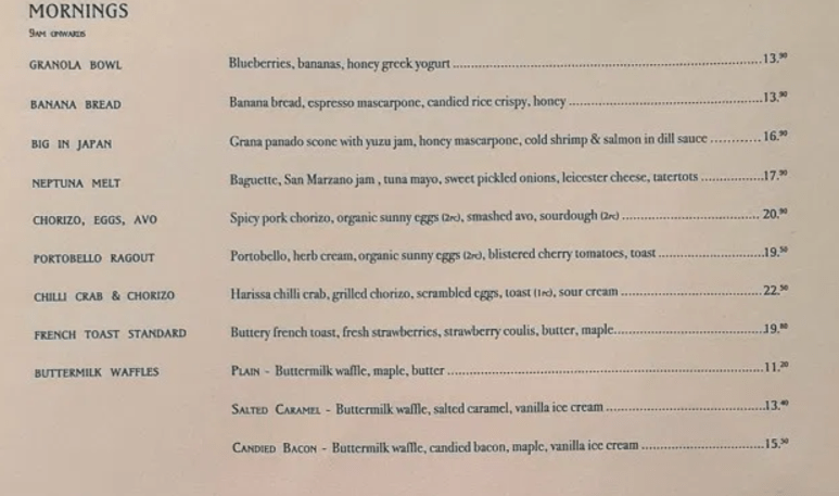 Neptune Menu & Prices Singapore (Updated 2024)