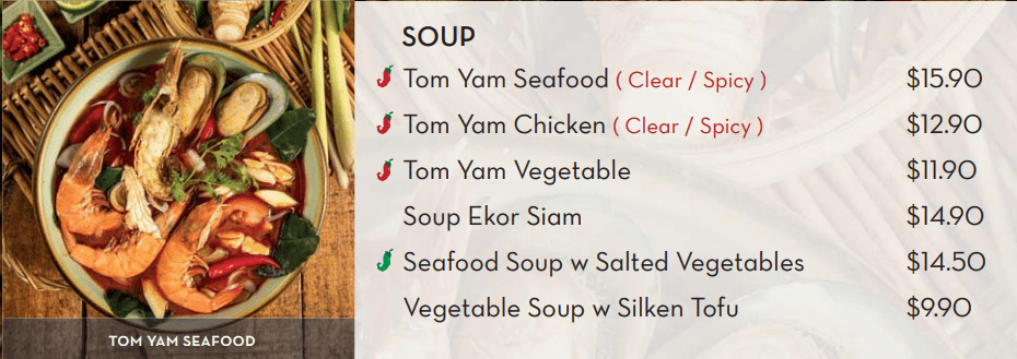 Soup Menu