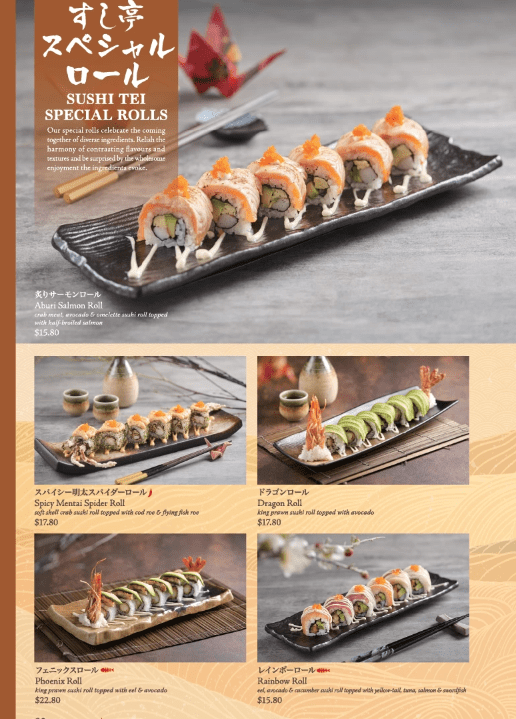 Sushi Tei Singapore Special Rolls