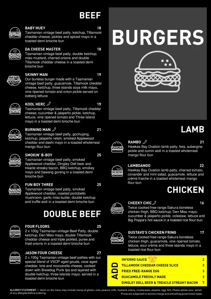 Three Buns Quayside Beef Burgers