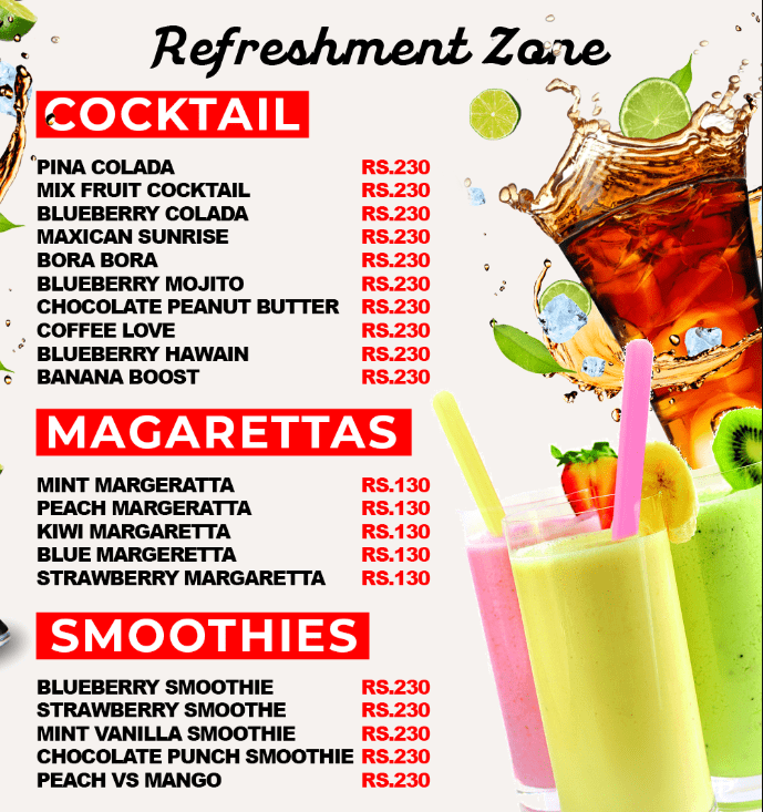 Zam Zam Restaurant Beverages Menu