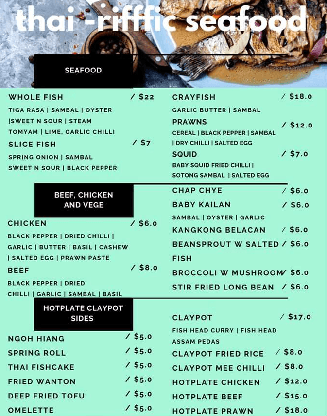 Adam's Corner Fresh Fruit Juices Menu