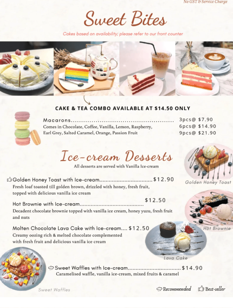 Cafe De Paris Cake Slices, Macarons & Desserts