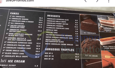 Awfully Chocolate Menu List