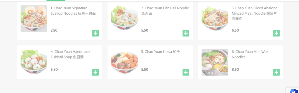 Chao Yuan Gourmet Menu Singapore List