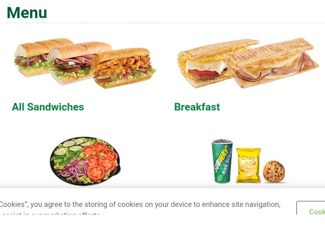 Subway Menu Singapore Price