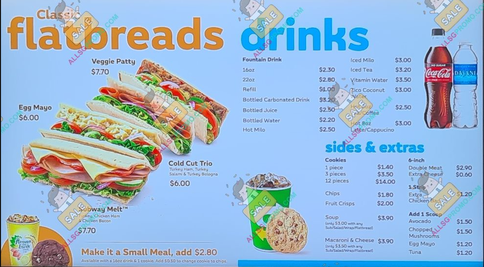 Subway Menu Singapore List