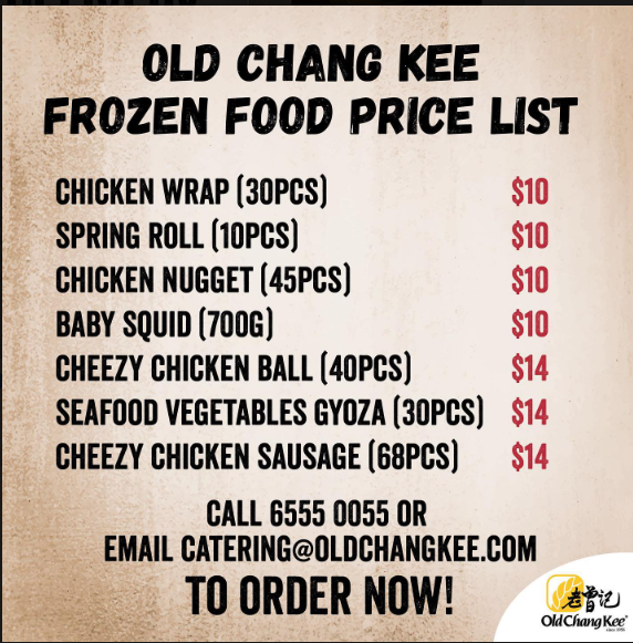 Old Chang Kee Menu 