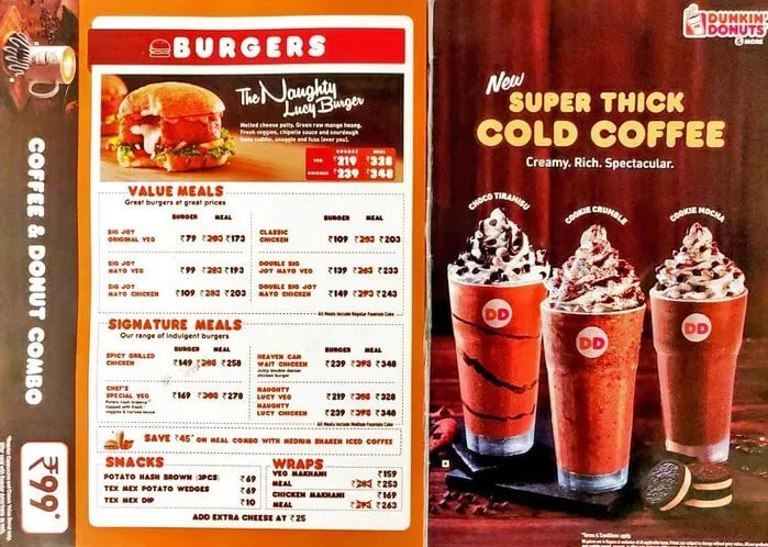 Dunkin Donuts Menu Singapore List