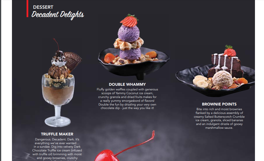 Earle Swensen’s Menu Singapore Dessert