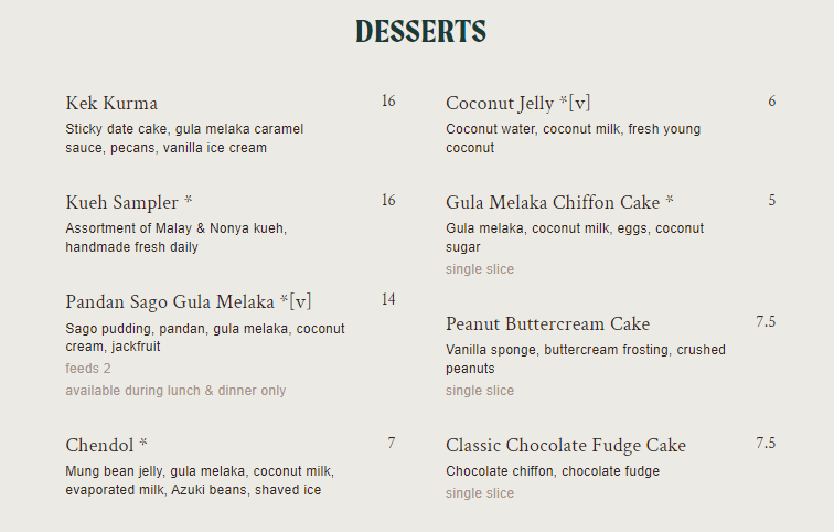 The Coconut Club Desserts