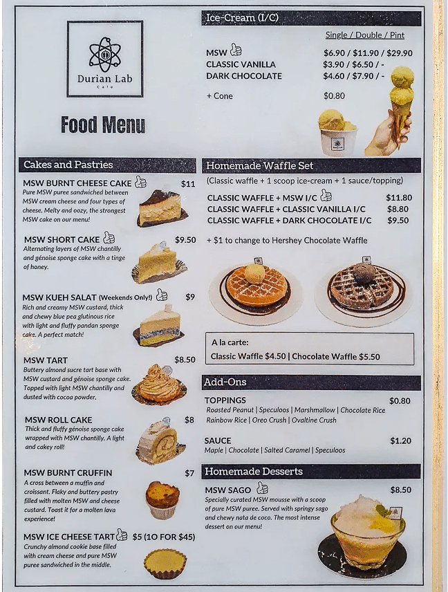 Ice Lab Menu Singapore List