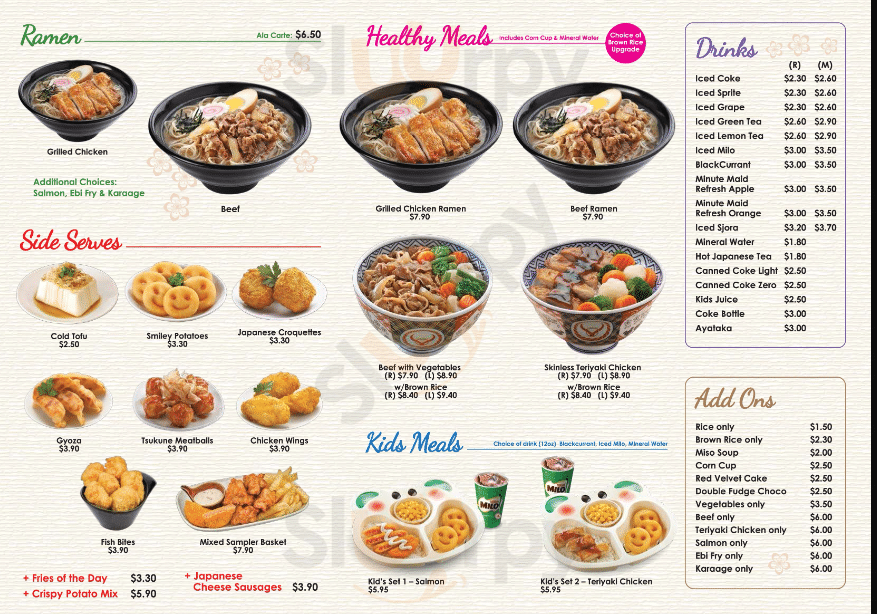 Yoshinoya Menu Singapore List