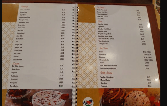 Anjappar Menu Singapore List