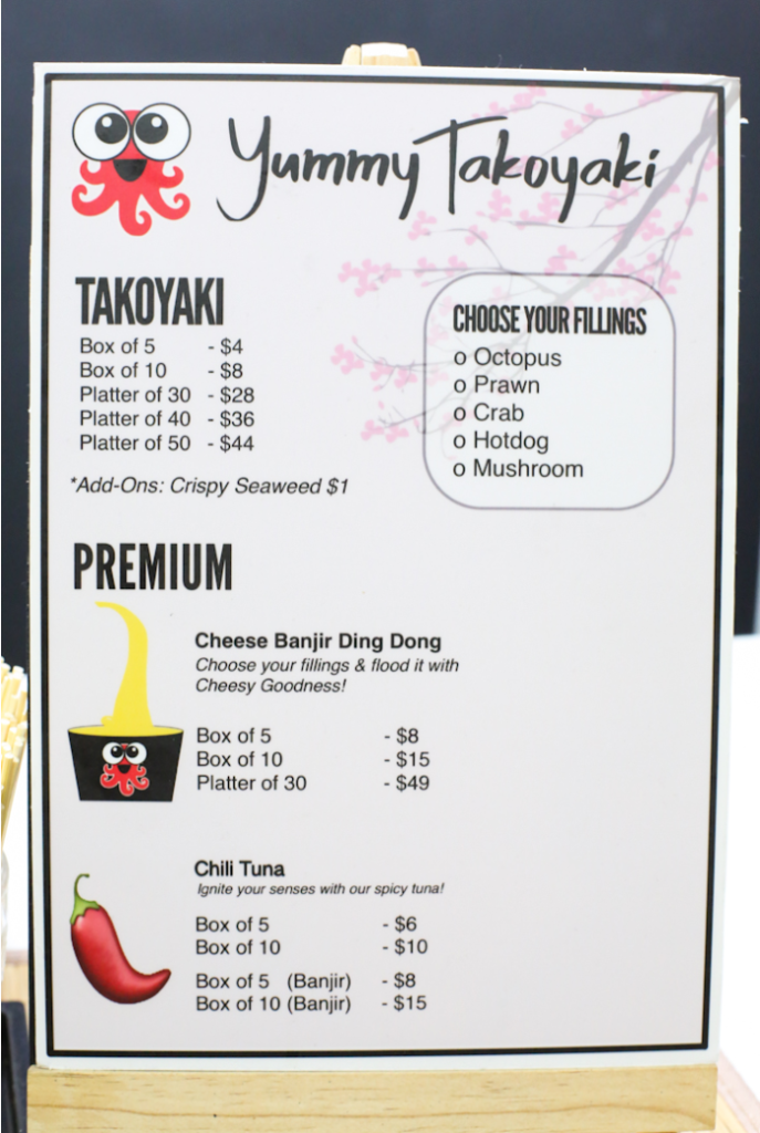 Yummy Takoyaki Menu Singapore List