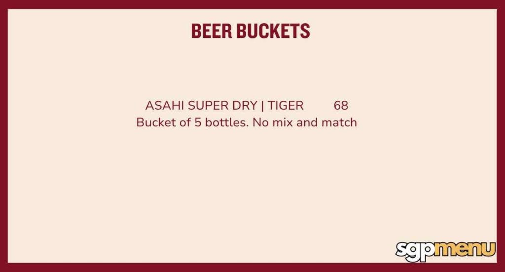 Ce La Vi Singapore Menu - Beer Buckets