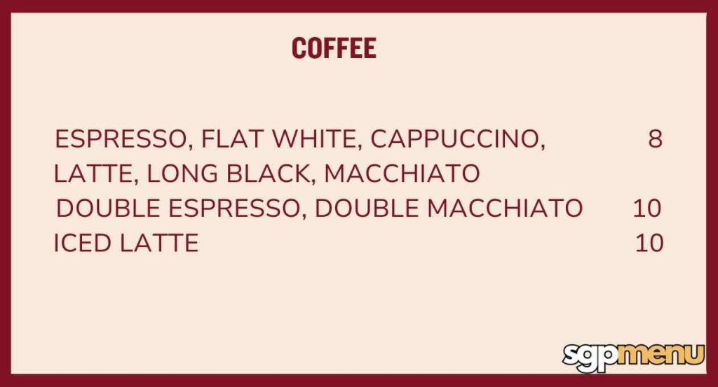 Coffee Menu (Ce La Vi)