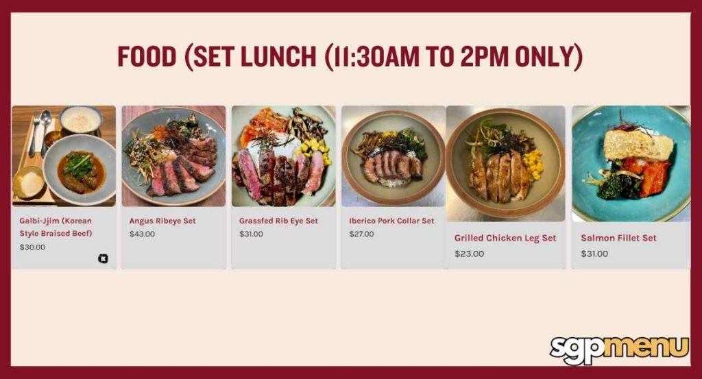 Koal SG Menu - Set Lunch (11:30 AM - 2 PM ONLY)