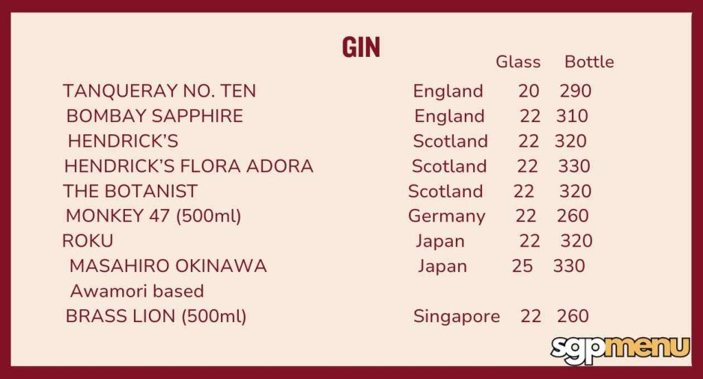 CE LA VI Menu - Gin