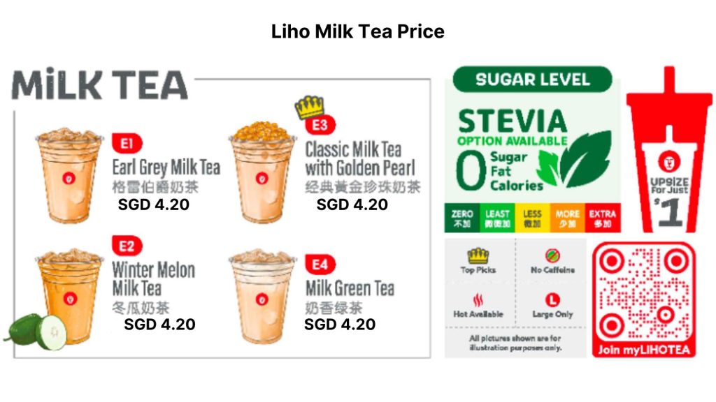 Liho Milk Tea Menu