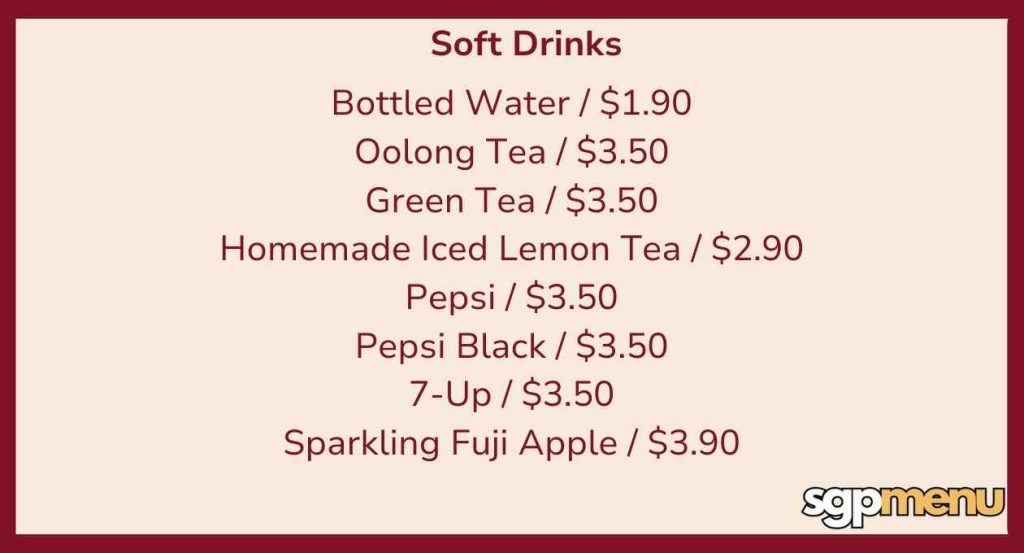 Monster Planet Menu Singapore - Soft Drinks