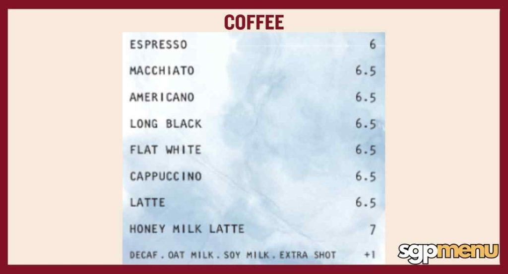 Jypsy Coffee Menu