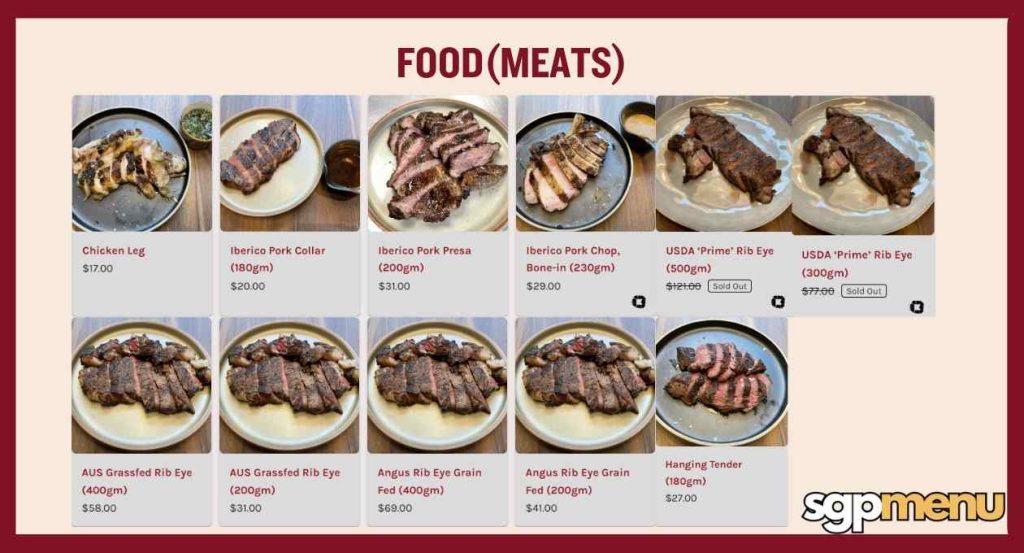 Koal Meats Menu