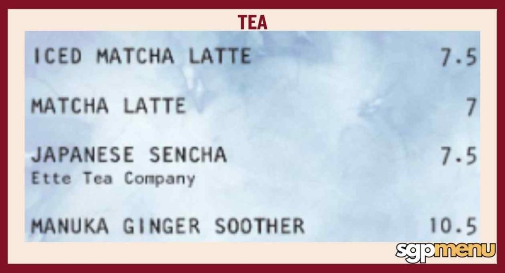 Tea Menu (Jypsy)