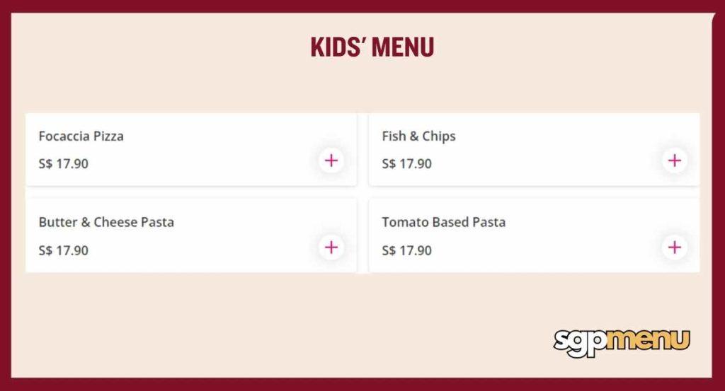 Open Farm Community Cafe Kid' Menu