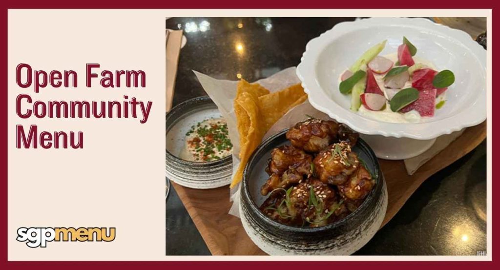 Open Farm Community Menu Singapore