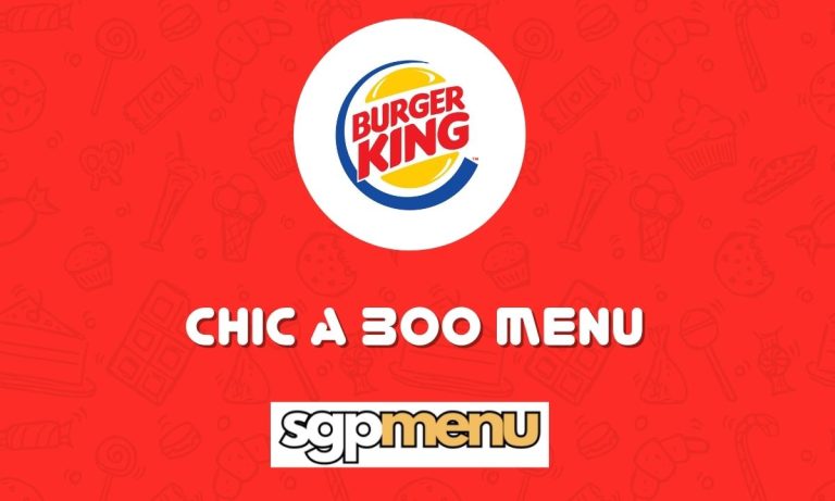 Burger King Menu Singapoe