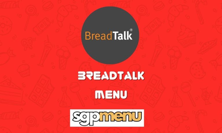 Breadtalk Menu Singapore